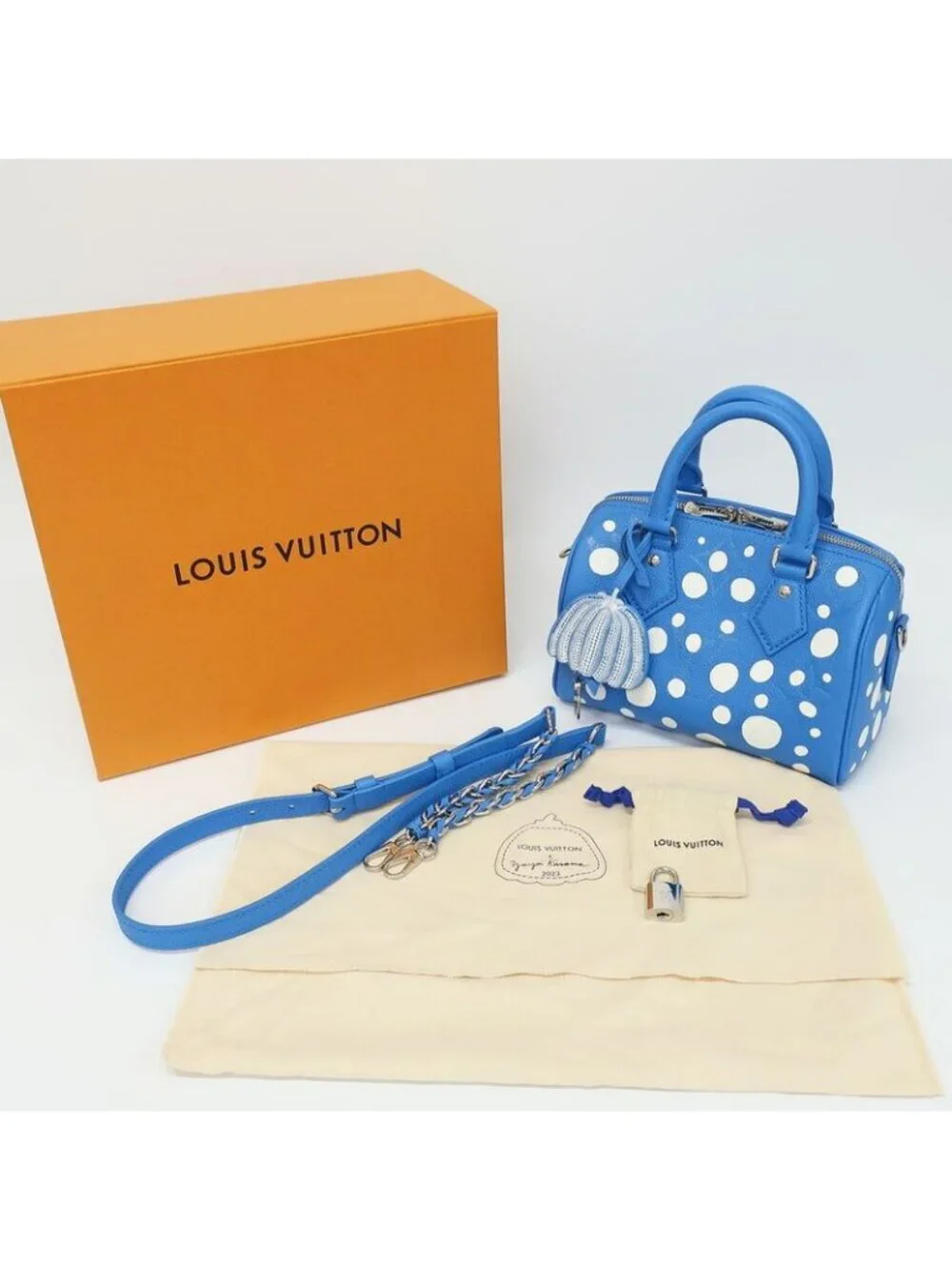 Louis Vuitton Lxyk Speedy Bandolier 20 Yayoi Kusama 2-Way Handbag